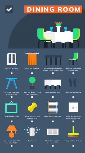 Dining Room Spring Cleaning Checklist by Cleaner Cleaner